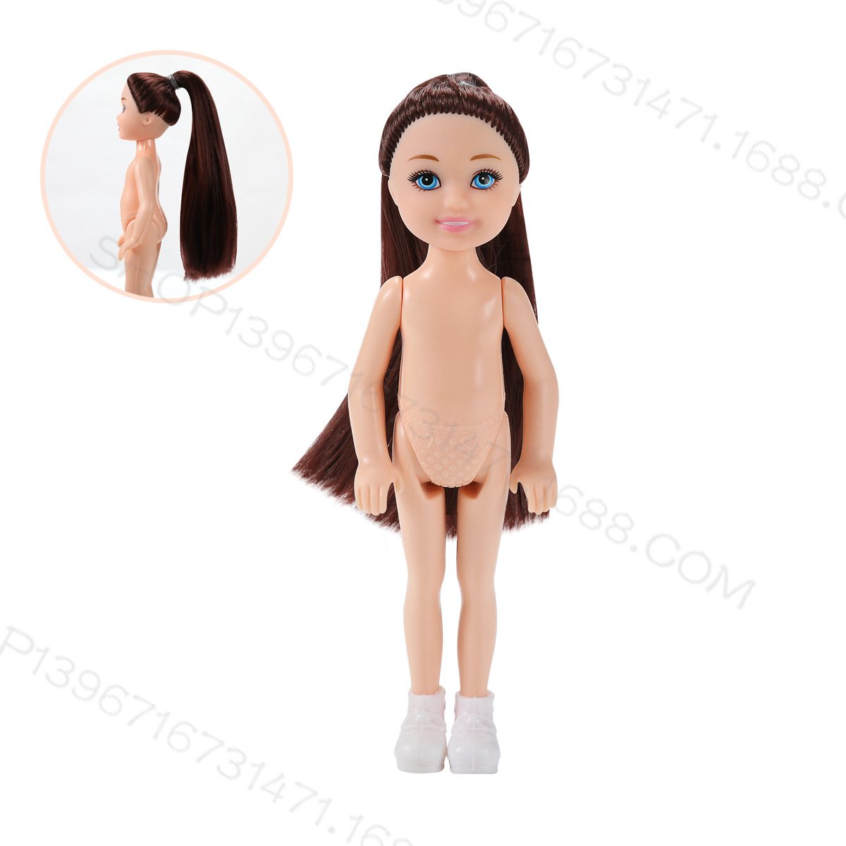 5inch -S-2-018-소녀-6(머리+몸체)-갈색머리