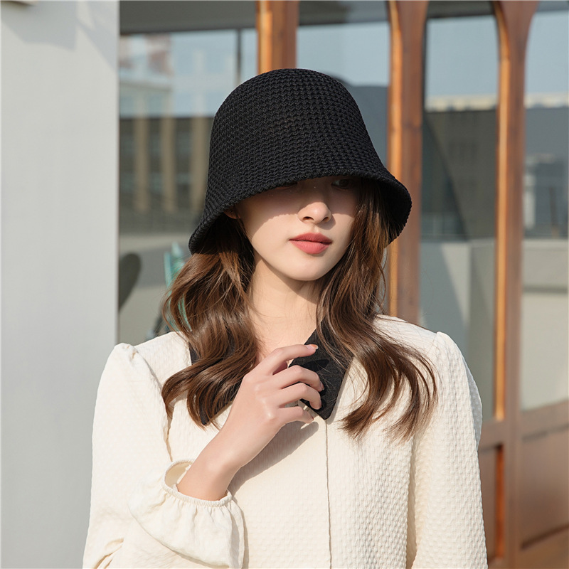 Women's Simple Style Classic Style Solid Color Wide Eaves Bucket Hat display picture 1