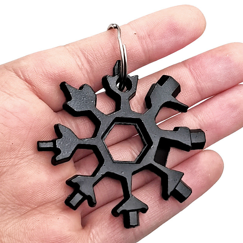 便携式18合一万能工具卡六角八角螺丝刀 户外多用内六角雪花扳手