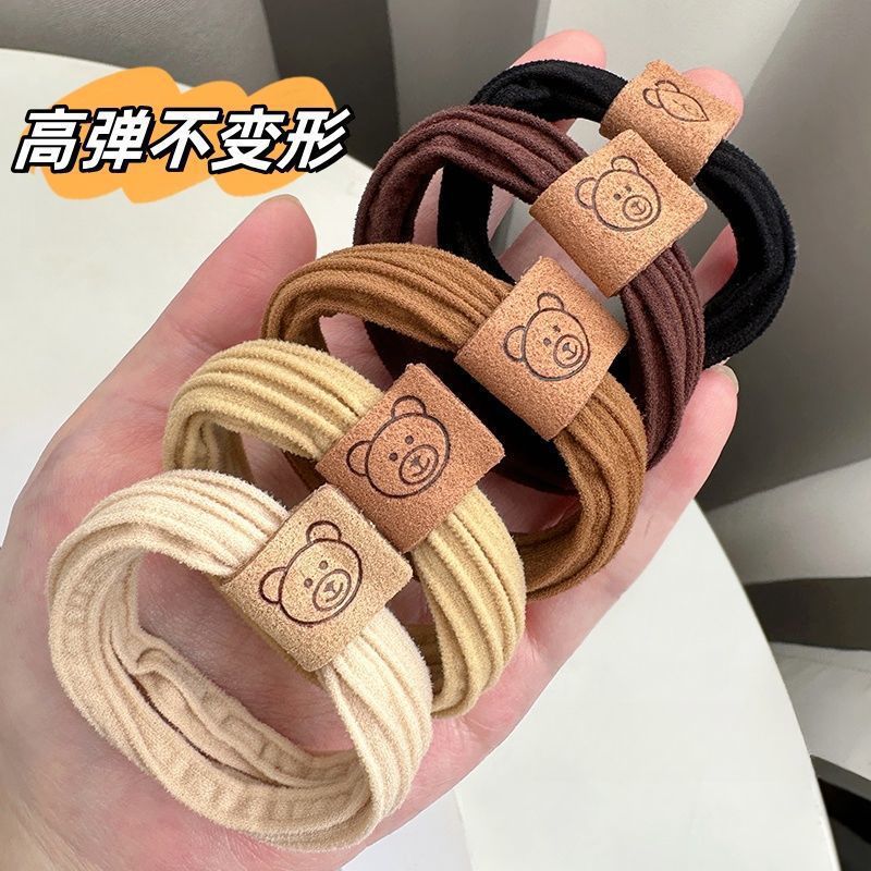 Cuerda para el cabello de dibujos animados, alta elasticidad y durabilidad, banda elástica para atar la cabeza, bola para mujer, lazo para el cabello, cuerda para la cabeza, nueva funda de cuero, accesorios para el cabello, todo fósforo