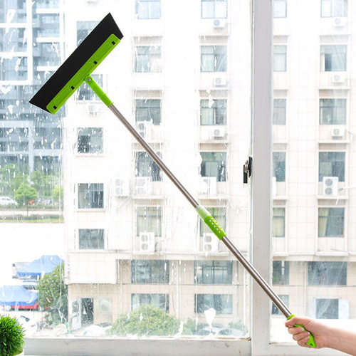Adjustable Broom for Home Use: Floor Squeegee with Sponge, Bathroom Water Scraper, Wet & Dry Dual-Use Broom, and Floor Squeegee