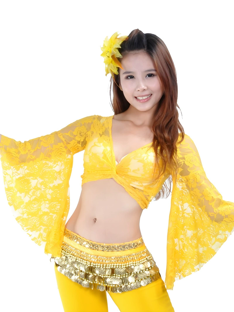 Топ с кружевными бабочками на рукаве, belly dance, одежда для belly dance, фабричная одежда бренда кружевной топ