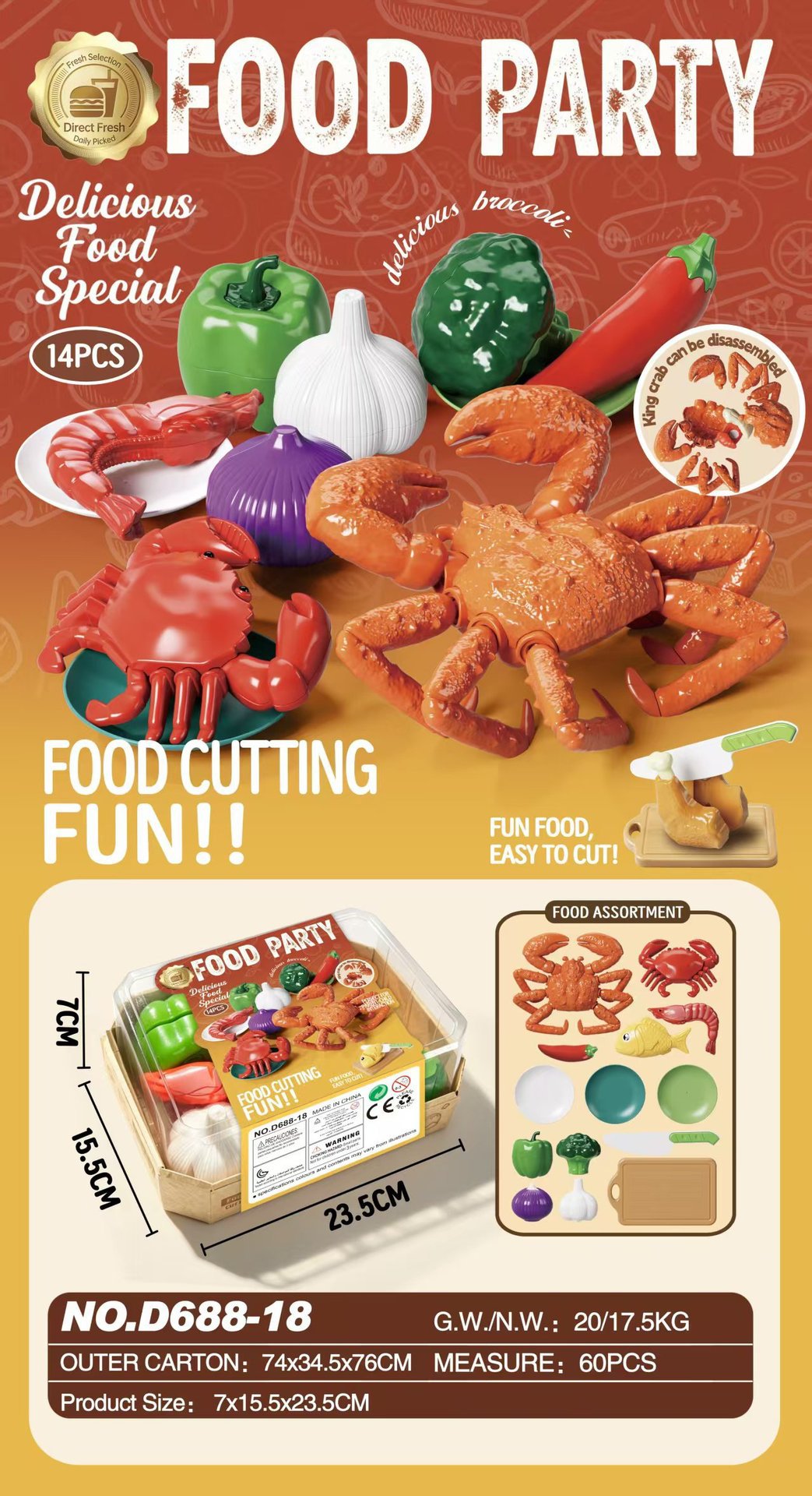 68818 14PCS (envasado en 60 cajas)