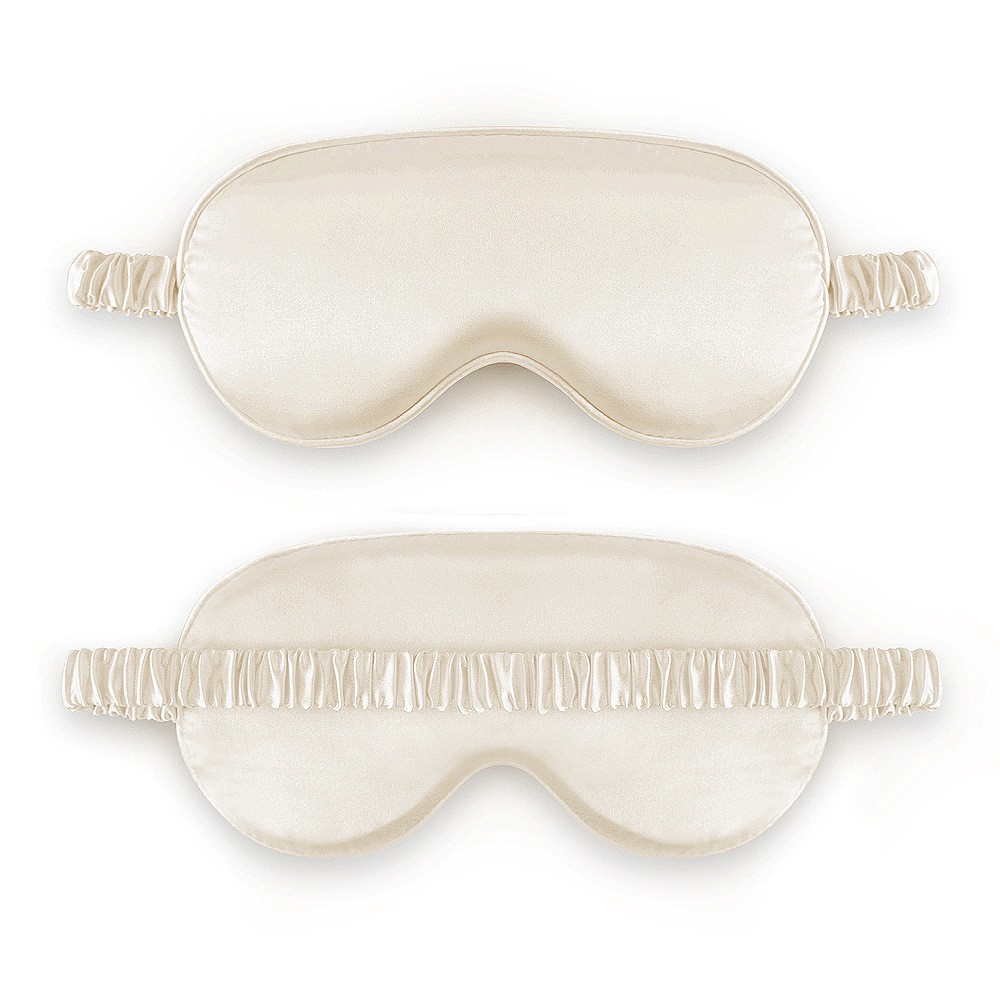 Cuffed Imitation Silk Blackout Sleep Eye Mask, Comfortable Zero Gravity Design — detail image 5