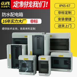 HS户外明装配电箱防水漏保空开盒回路小电箱空气开关塑料盒