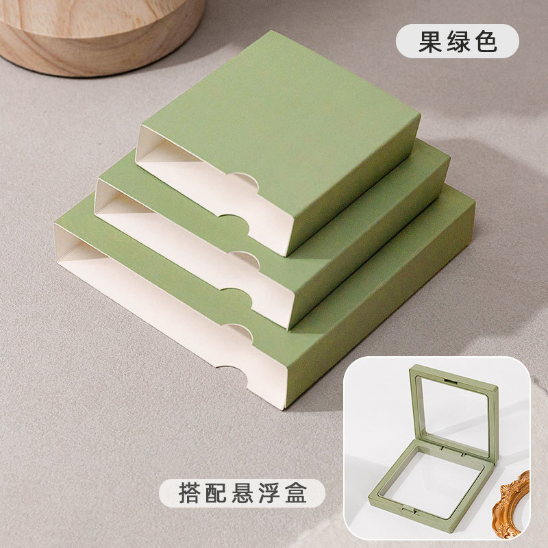 Cubierta de papel verde de frutas (incluida la Caja de suspensión); 9*9*2cm