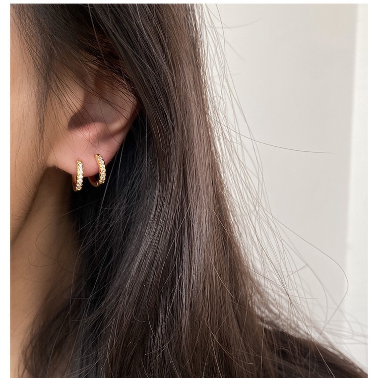 Internet celebrity's same asymmetrical water droplet buckle, ring, women's simple personality, exquisite summer ear_voghion.com