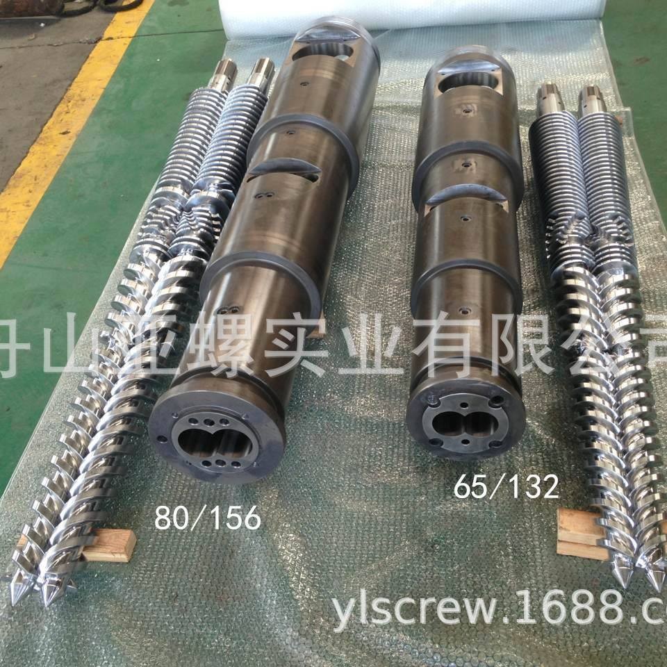 舟山亚螺65/132 锥形双螺杆机筒 管材型材片材挤出机专用