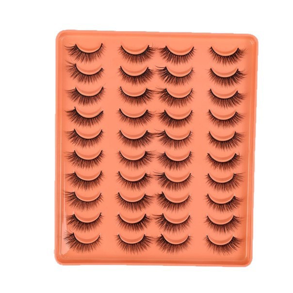 Comercio exterior transfronterizo denso falso pestañas tipo una pieza de 20 pares de gran capacidad 3D rollo de pestañas al por mayor fabricantes image 5