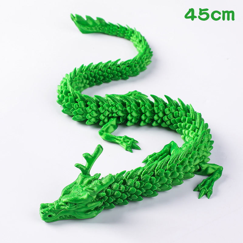 Adorno de Dragón Chino en Impresión 3D de PLA Articulado para Decoración y Regalo