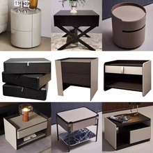 热卖定制酒店客房床边柜  现代简约创意收纳柜意式极简卧室床头柜