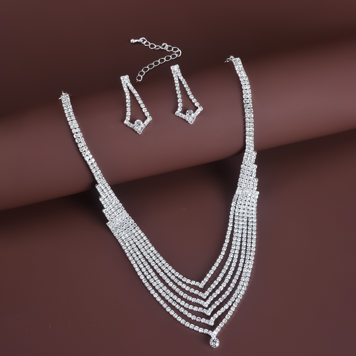 Set di gioielli medio orientali con strass collana multistrato_voghion.com