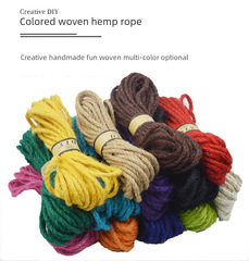 6mm Colorful Jute Rope Braided Vintage Yellow Jute Rope Handmade DIY Decorative Rope Photo Wall Decoration Rope