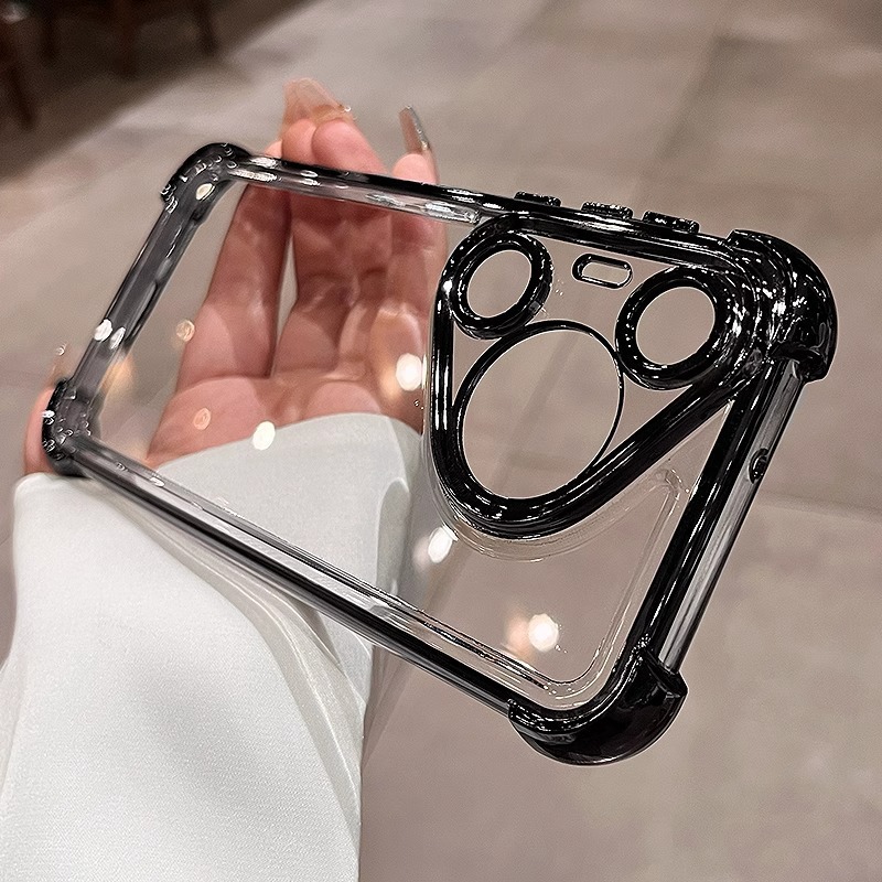 Transfronterizo aplicable Huawei P90PROMAX caja de teléfono móvil galvanizado cuatro ángulos a prueba de caídas MATE80 lente de película suave a prueba de caídas image 7