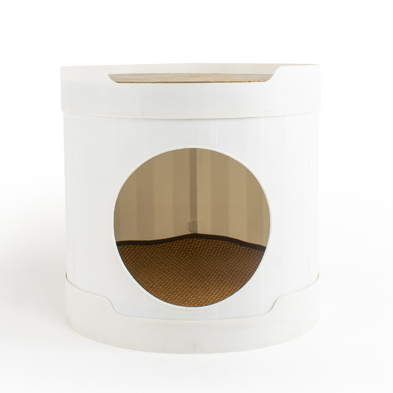 Leyoupai nuevo gato nido plegable gato tablero del rasguño nido semi-cerrado gato Villa Four Seasons Universal Pet CAT nido suministros