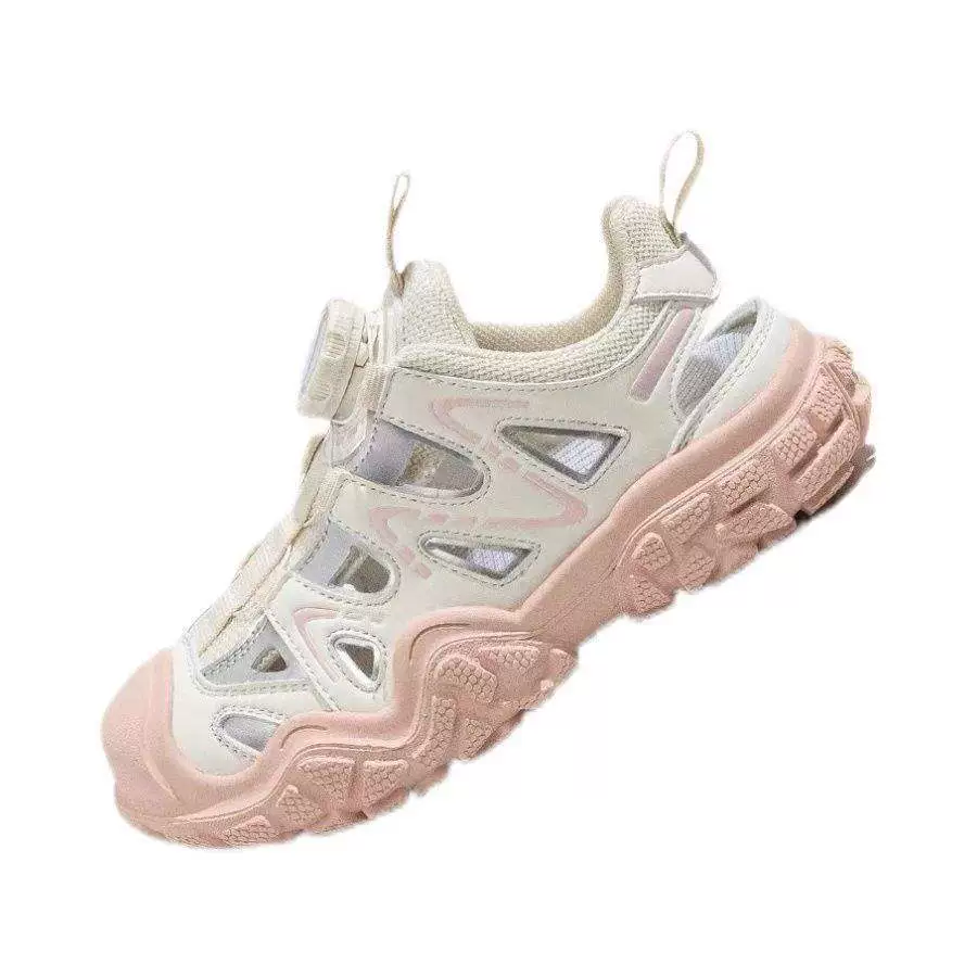 Детские сандалии лето 2025 новые, для мальчиков и девочек, с вращающейся застежкой, спортивные сандалии, мягкая подошва, летний стиль