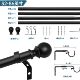 Cross-border curtain rod American single rod double rod Roman rod curtain track industrial wind rod perforated aluminum alloy thickening