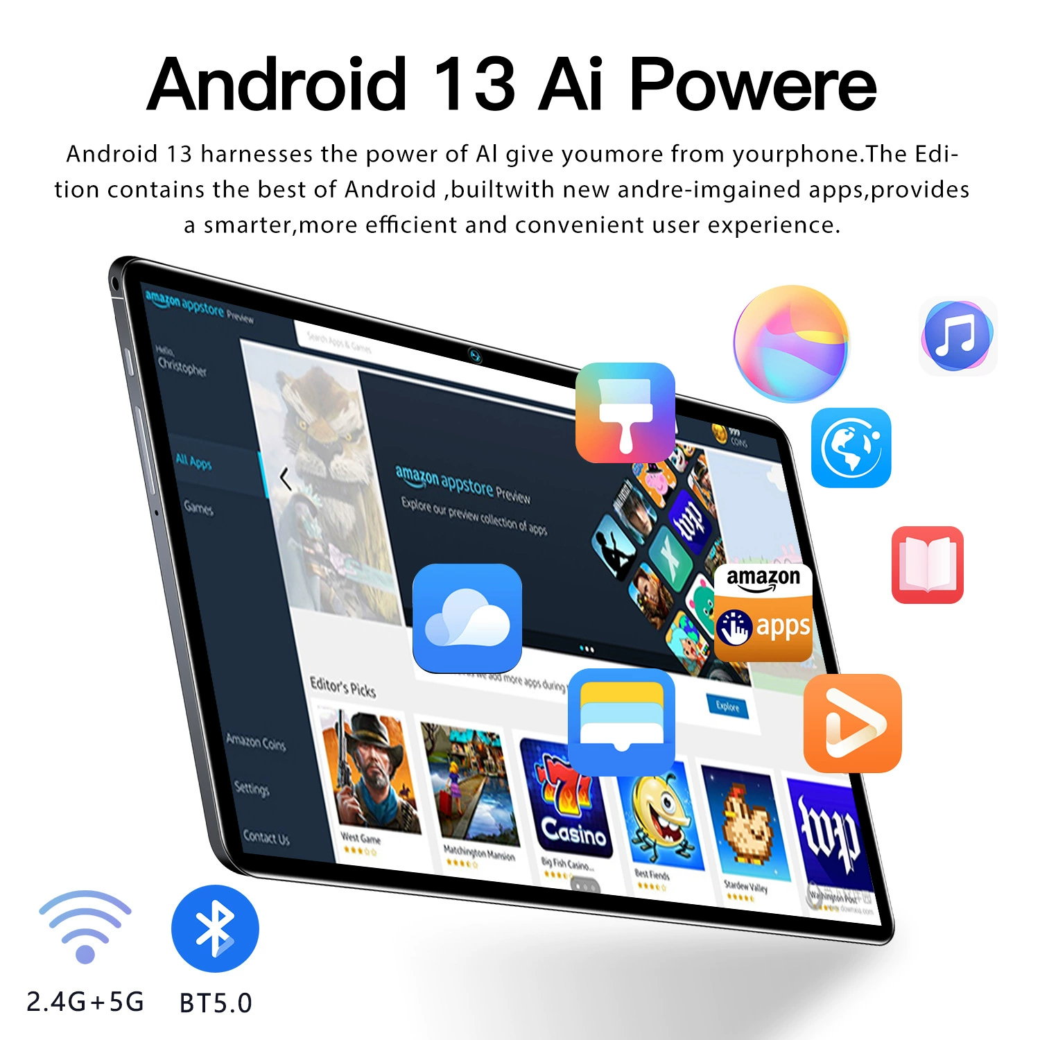 Планшет P70 Pro, 16+512 ГБ, Android, 10.1-дюймовый HD экран