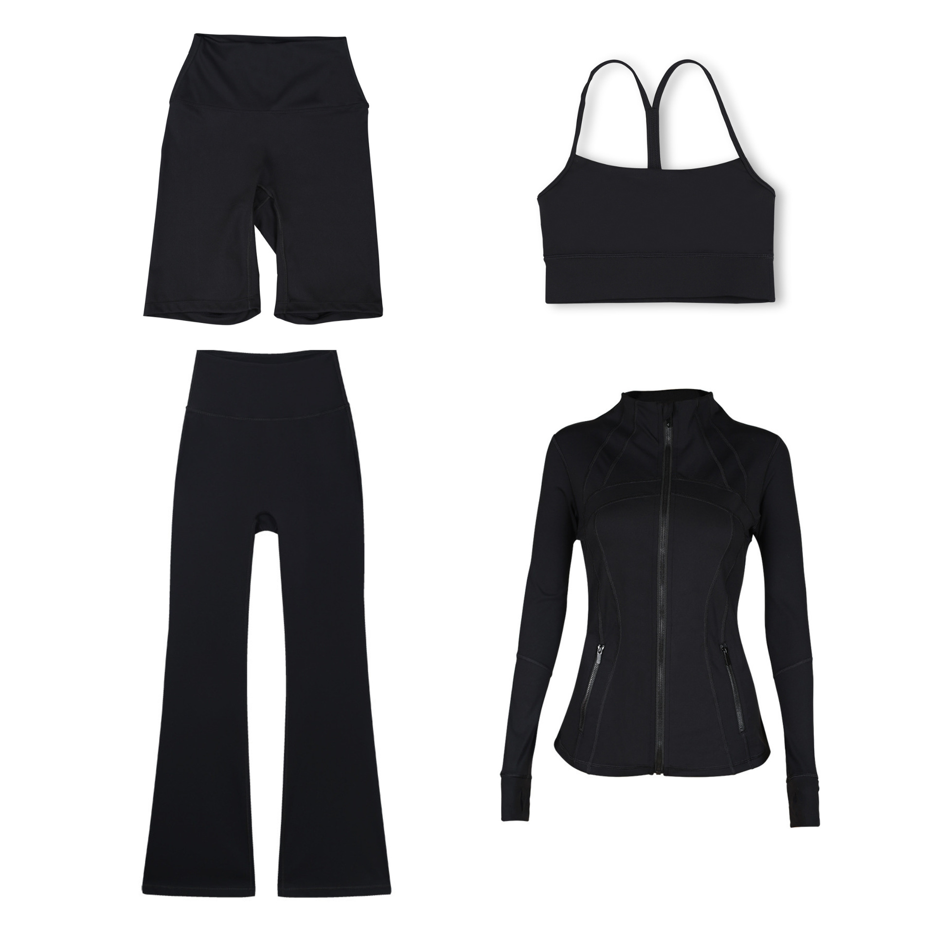 Dames sportjas en flare broek active set vierdelig_voghion.com