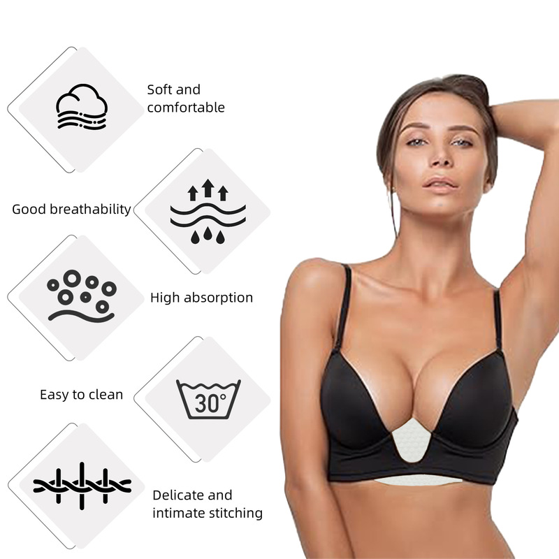 Cross-Border Amazon Disposable Sweat-Absorbent Bra Pads, Underwear Pads, Sweat-Absorbent Pads under the Breasts, Suitable for Women Sweating Cross-Border Amazon Disposable Sweat-Absorbent Bra Pads, Underwear Pads, Sweat-Absorbent Pads under the Breasts, Suitable for Women Sweating