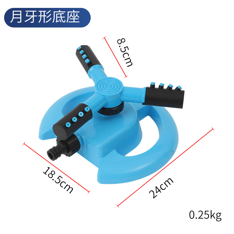 360 grados de riego rociador giratorio en forma de media luna rociador tripartito rociador de agua rociador de paja rociador