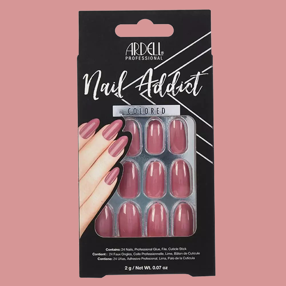 Minimalistic matte almond removable fake nails for manicure
