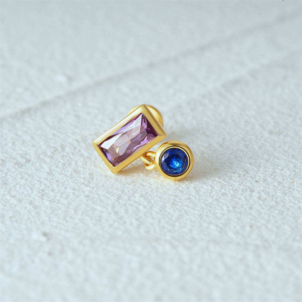 2g Weight Zircon Inlay Material Ear Studs Classification 1 Piece Quantity Daily, Street Occasion 925 Sterling Silver Material Geometric Pattern Women's Gender Plating Design Casual, Simple Style Style 1 Piece Ear Cartilage Rings & Studs Casual Simple Style Geometric 925 Sterling Silver Plating Zircon 23