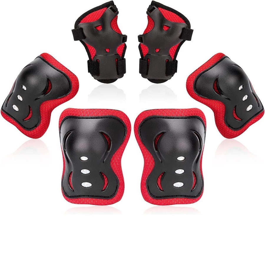 Protector de ciclismo deportivo para niños Juego de 6 piezas Monopatín Bicicleta de equilibrio Patinaje sobre ruedas Patinaje Mariposa Rodilleras Coderas