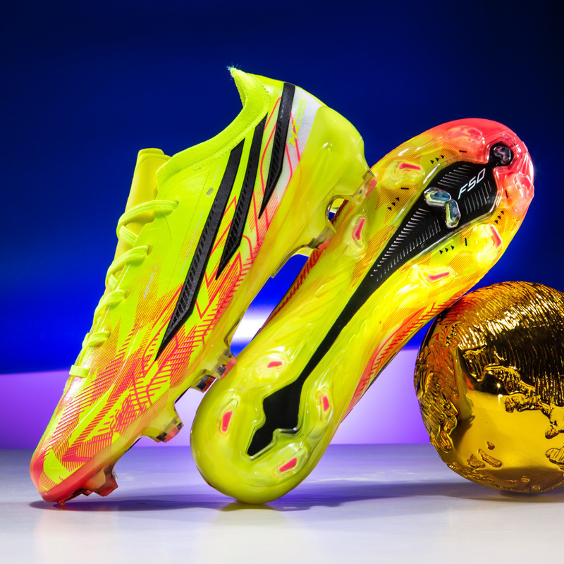 Zapatos de Fútbol de Corte Bajo Transpirables de TPU y Goma para Entrenamiento en Pastizal