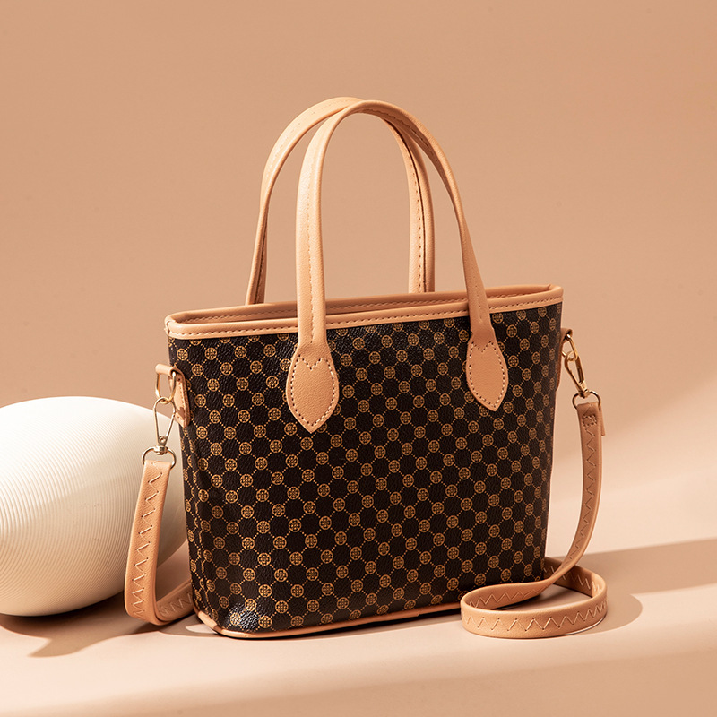 Bolso de mujer de comercio exterior 2023 nuevo bolso de impresión retro europeo y americano flor de hombro bolso de mujer en vivo explosión