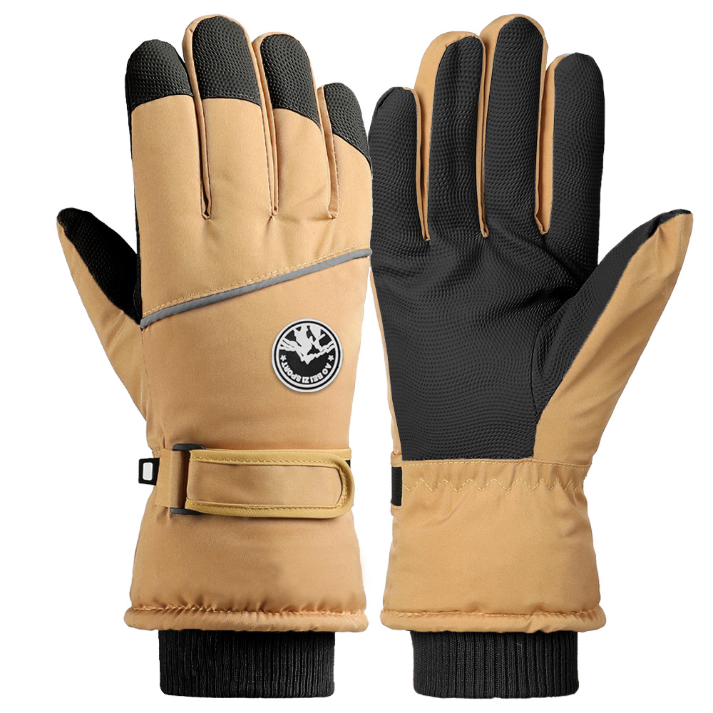 Guantes de esquí para hombres y mujeres en invierno, resistentes al viento y al frío, guantes cálidos con forro polar y engrosados, guantes antideslizantes con pantalla táctil para ciclismo al aire libre image 58
