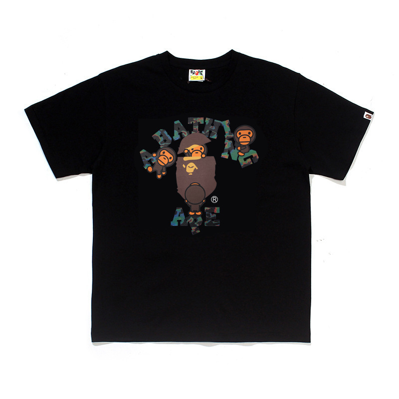 国境を越えた貿易トレンディなブランド半袖メンズレタープリントアメリカンストリートルーズカップルカジュアルTシャツ半袖シャツ|undefined
