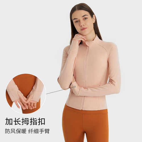 mlerillat mlerillat autumn and winter new sports fitness yoga wear stretch casual motorcycle jacket women
