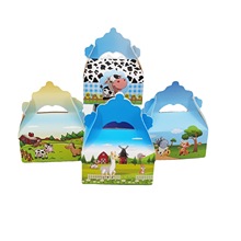 宝宝喜糖盒创意牛奶盒奶牛动物农场卡通喜糖盒子欧式婴儿糖果盒子