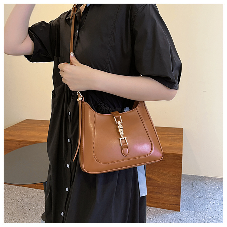 Bolsa de hombro de costura de estilo artístico de bloqueo de moda fresca bolsa de hombro de color sólido simple bordado hilo bolsa de mensajero Bolsa De mujer moda