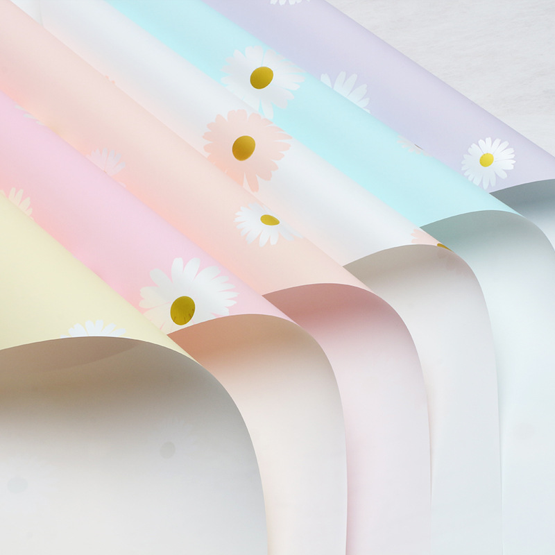 Huaxi es fresco como tú, pequeña margarita, impermeable, papel Ouya, material de flores, floristería, ramo, regalo, papel de regalo al por mayor