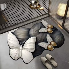 蝶花珪藻泥マット汚れに強いトイレ滑り止めマット
