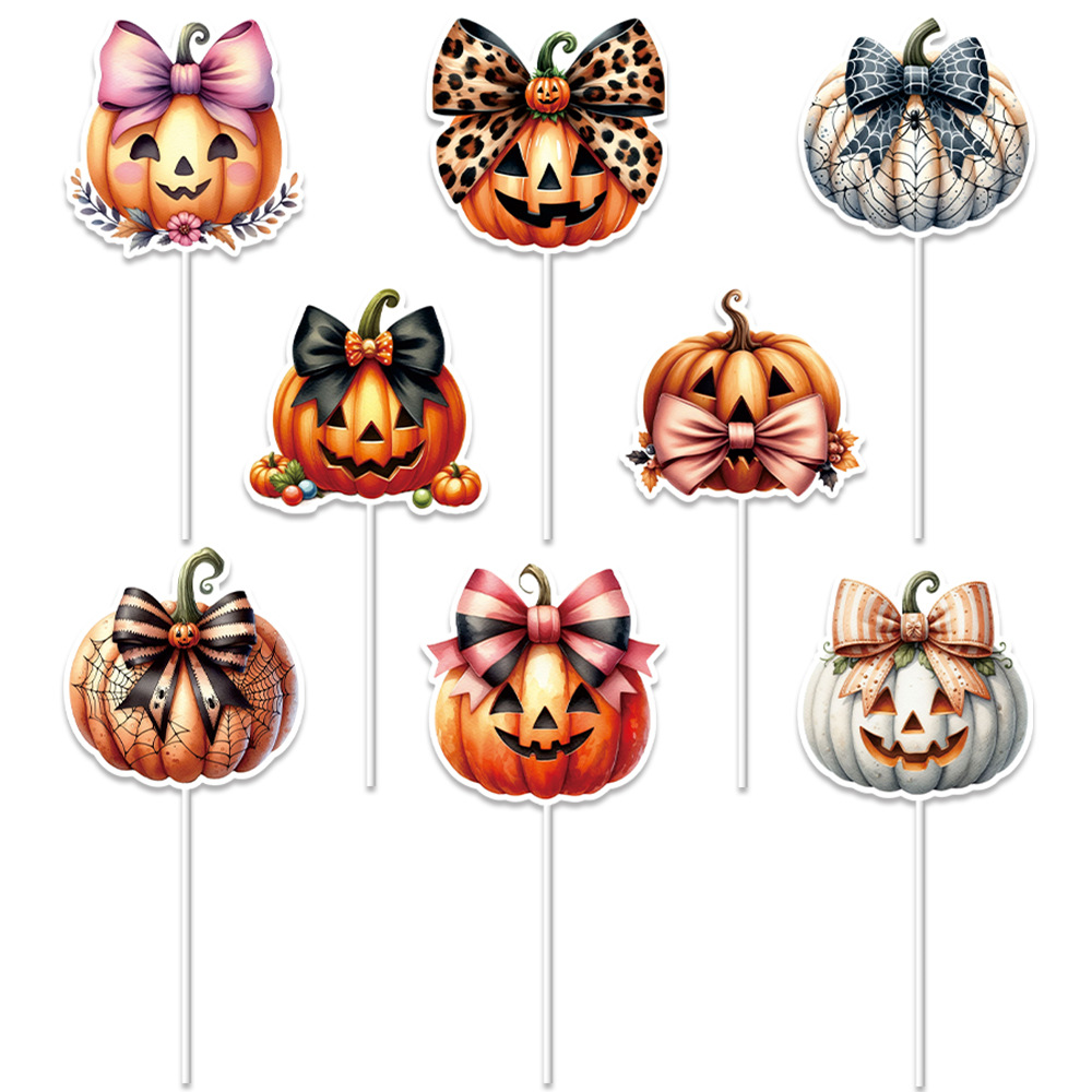 Decoración de la fiesta de Halloween transfronteriza Tarta de pastel Tarta de fiesta de cumpleaños Pumpkin Tarta pequeña para hornear Decoración de pastel