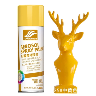 Haoshun Red Self-Aerosol Paint Touch-Up Pen — Avtomobil boyası - 25-medium-yellow-450mlbottle