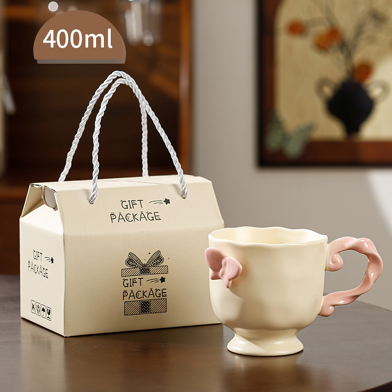 Taza de mariposa creativa Taza de cerámica de alta calidad Taza de café de recuerdo Taza de agua de oficina Taza de desayuno para el hogar