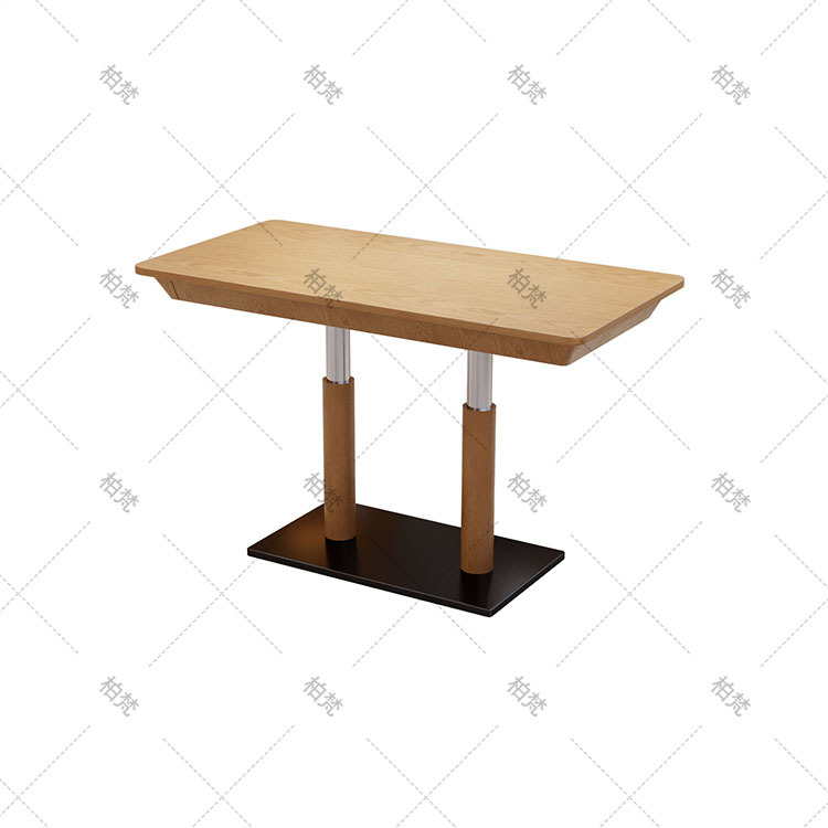 Cadenas de tiendas de fideos de arroz, tabla de comedor de madera maciza, barbecue con cajón, mesa larga de comida simple japonesa