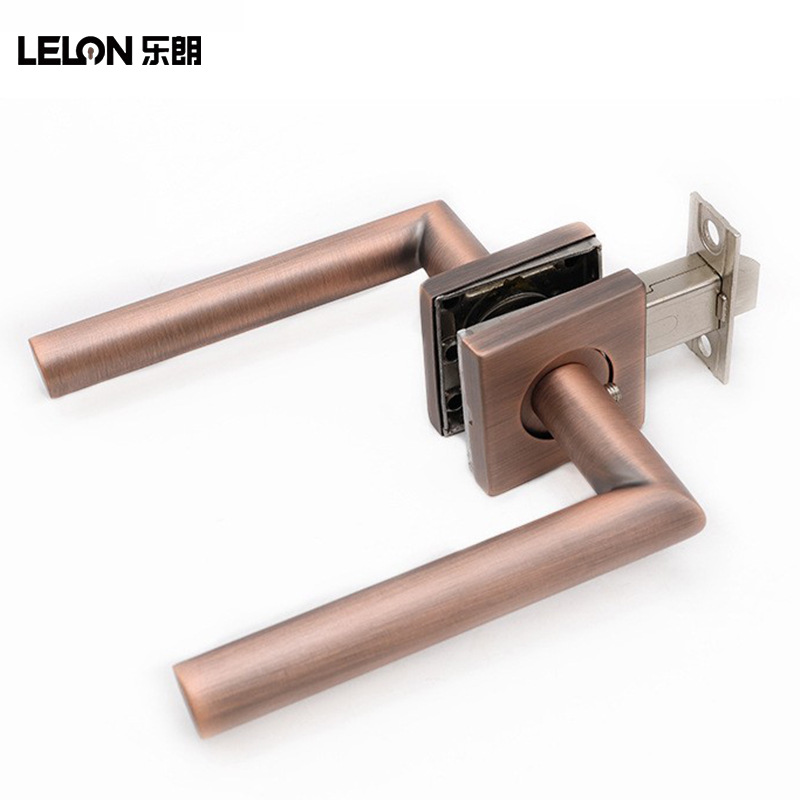 Acero inoxidable transfronterizo 304 cerradura de puerta americana cerradura cuadrada cerradura de mano de baño sin llave cerradura de puerta de lengua única cerradura de canal