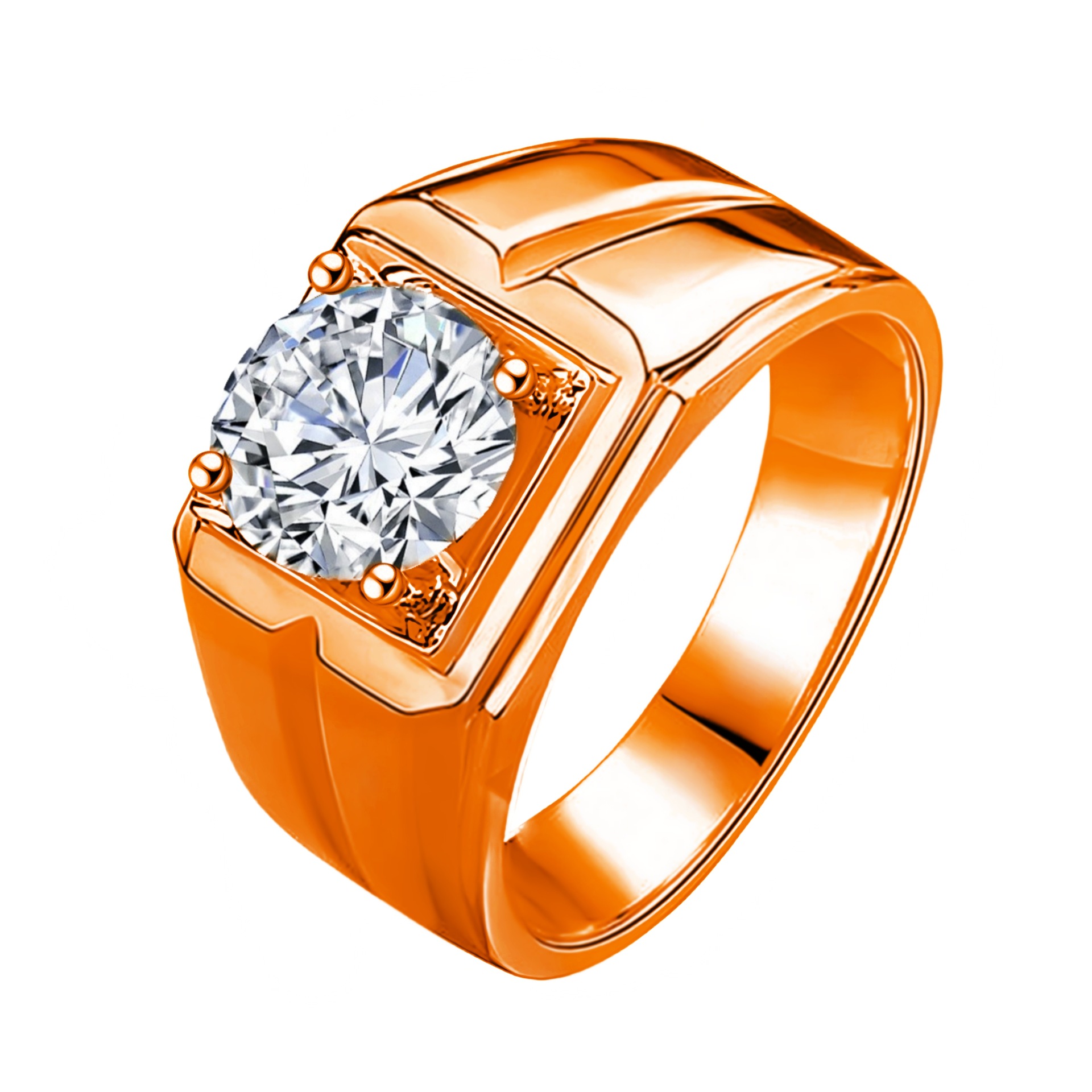 Anillo de compromiso moissanite lujo chapado en oro blanco abierto_voghion.com
