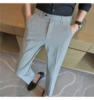 Light gray/regular nine-point pants (Autumn style)
