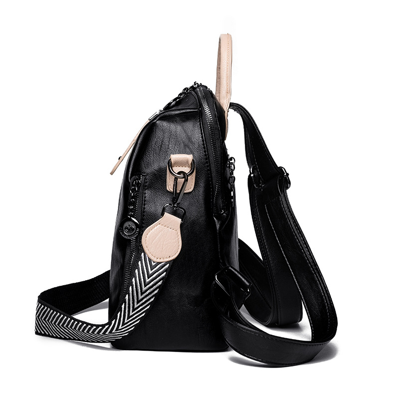 2024 Spring/Summer New Trendy Korean Edition Fashion Multi functional Soft Leather Backpack Large Capacity Women's Travel Bag_desvips.com