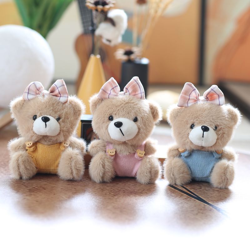인터넷 인기있는 귀여운 귀여운 서스펜더 곰 펜던트 봉제 장난감 인형 백 펜던트 키 체인 헝겊 인형