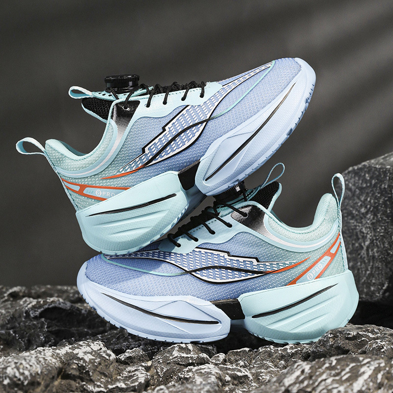 Zapatos para niños 2025 otoño nuevos niños de tamaño medio y grande malla transpirable para niños zapatos de carrera antideslizantes zapatos pequeños