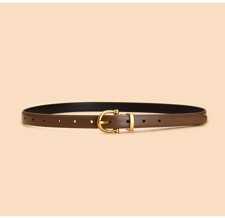 Women's Jeans Decorative Leather Summer Simple Black Pin Buckle Thin Belt display picture 1