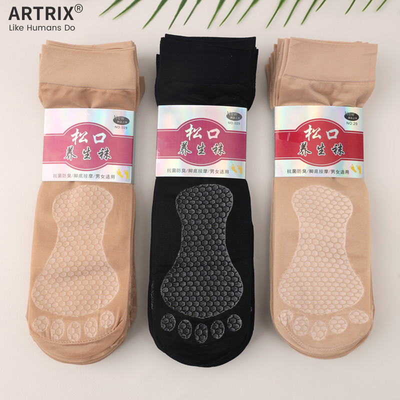 Women's socks steel stockings spring and autumn summer anti-hook cotton bottom non-slip loose socks foot thick socks short socks sweat-absorbent