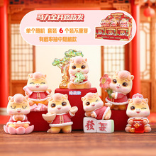 网红热卖生肖萌宠马力全开路路发盲盒创意树脂办公桌面摆件车载